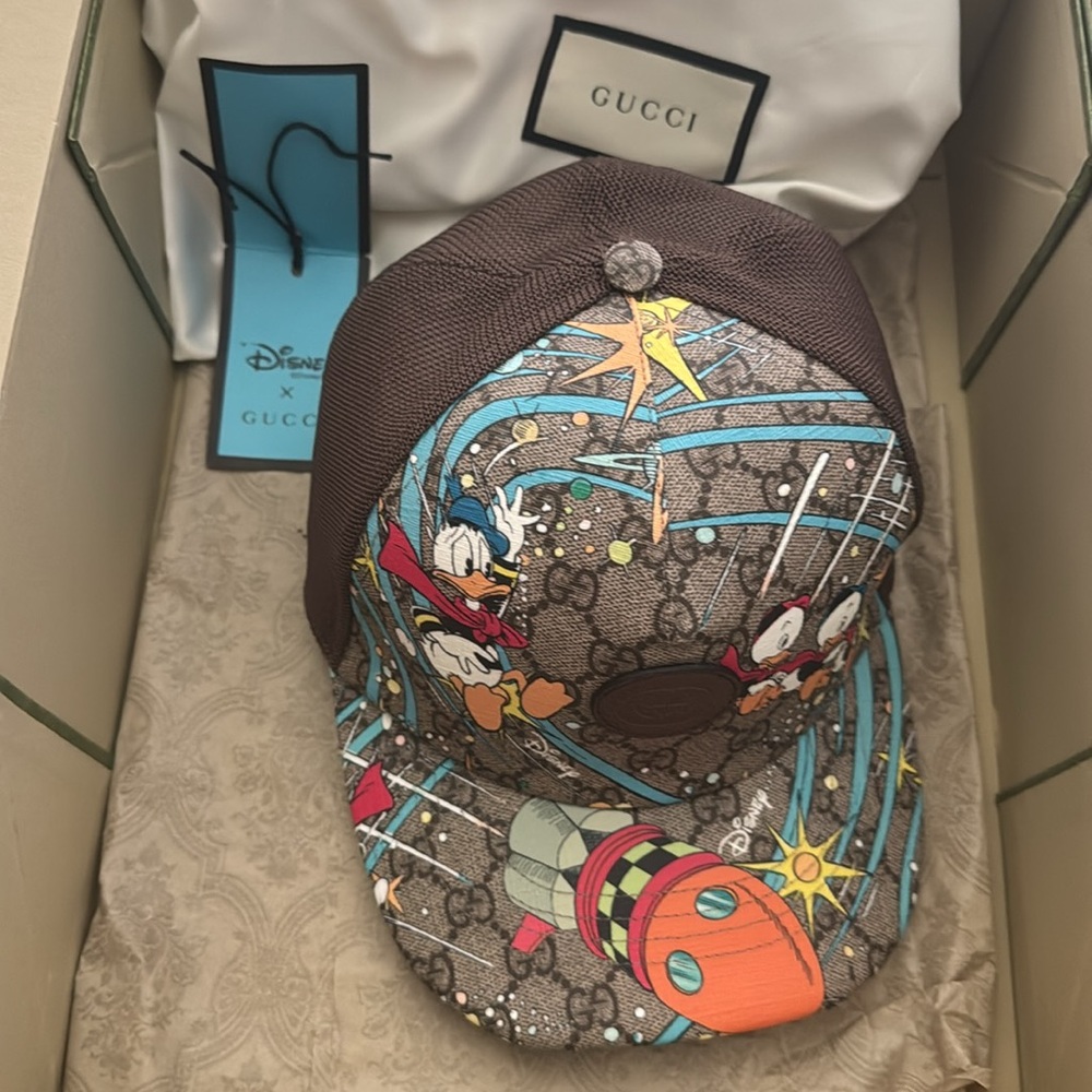 Gucci Brown Cartoon Print Cap
